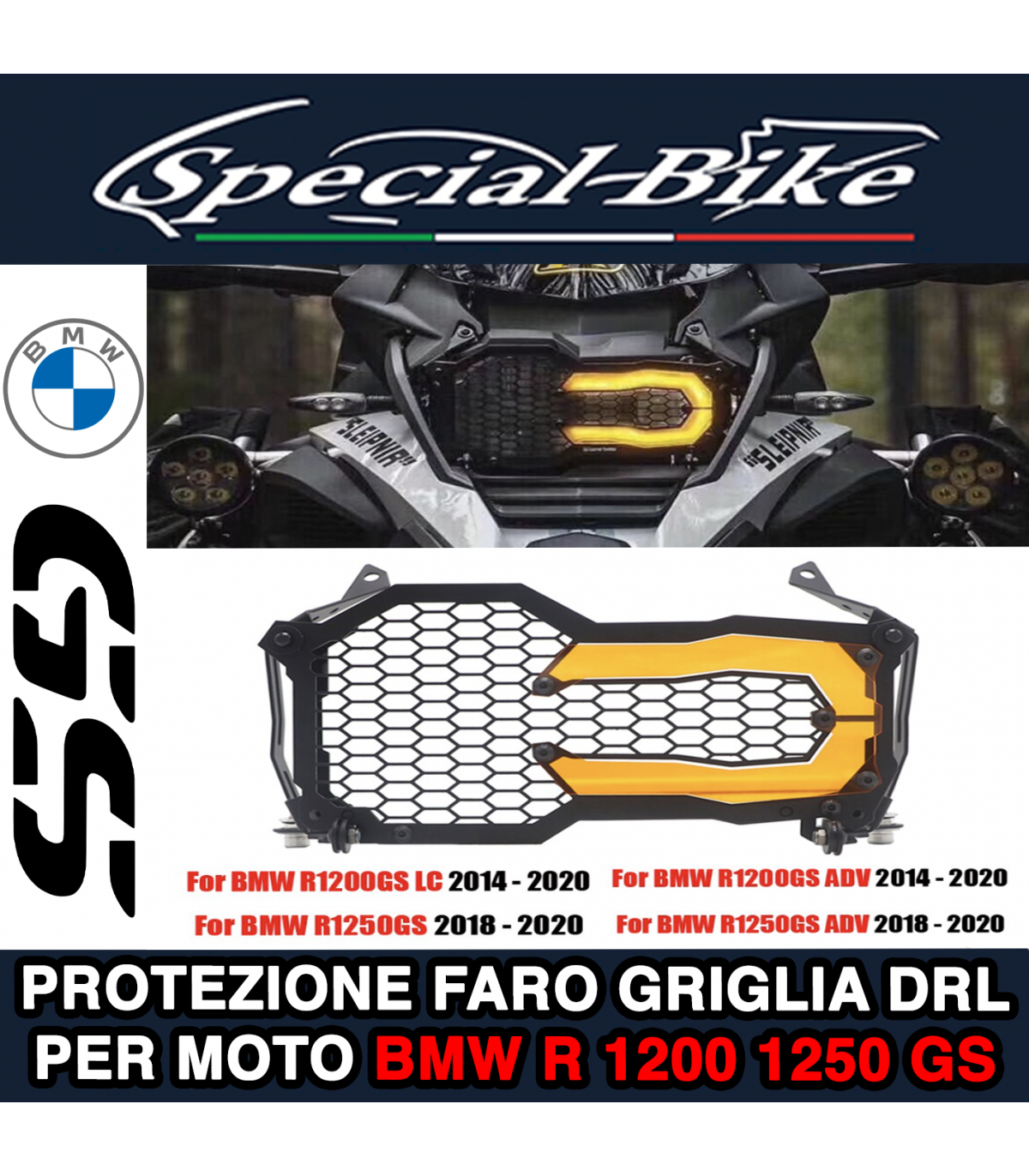 Protezione Faro Griglia Drl Bmw Gs