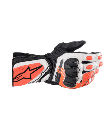 Guanti Alpinestars SP-8 V3 nero bianco rosso fluo