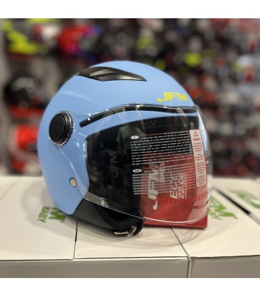 Casco Jet bambino JFM 710 Omologazione 22.06 Azzurro opaco