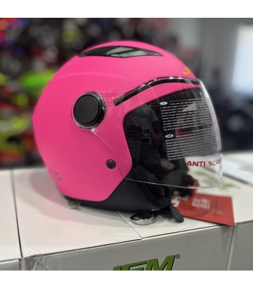 Casco Jet bambino JFM 710 Omologazione 22.06 Fucsia Opaco