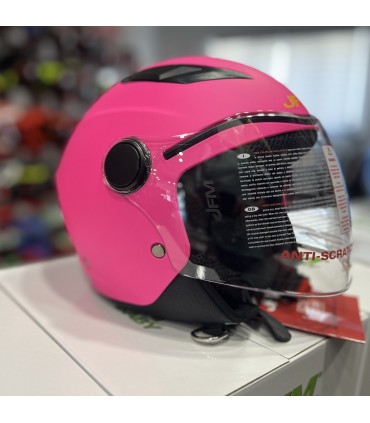 Casco Jet bambino JFM 710 Omologazione 22.06 Fucsia Opaco