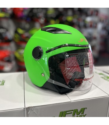 Casco Jet bambino JFM 710 Omologazione 22.06 Verde Opaco