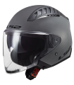 Casco Jet LS2 Copter II OF600 Solid Grigio Nardò Lucido