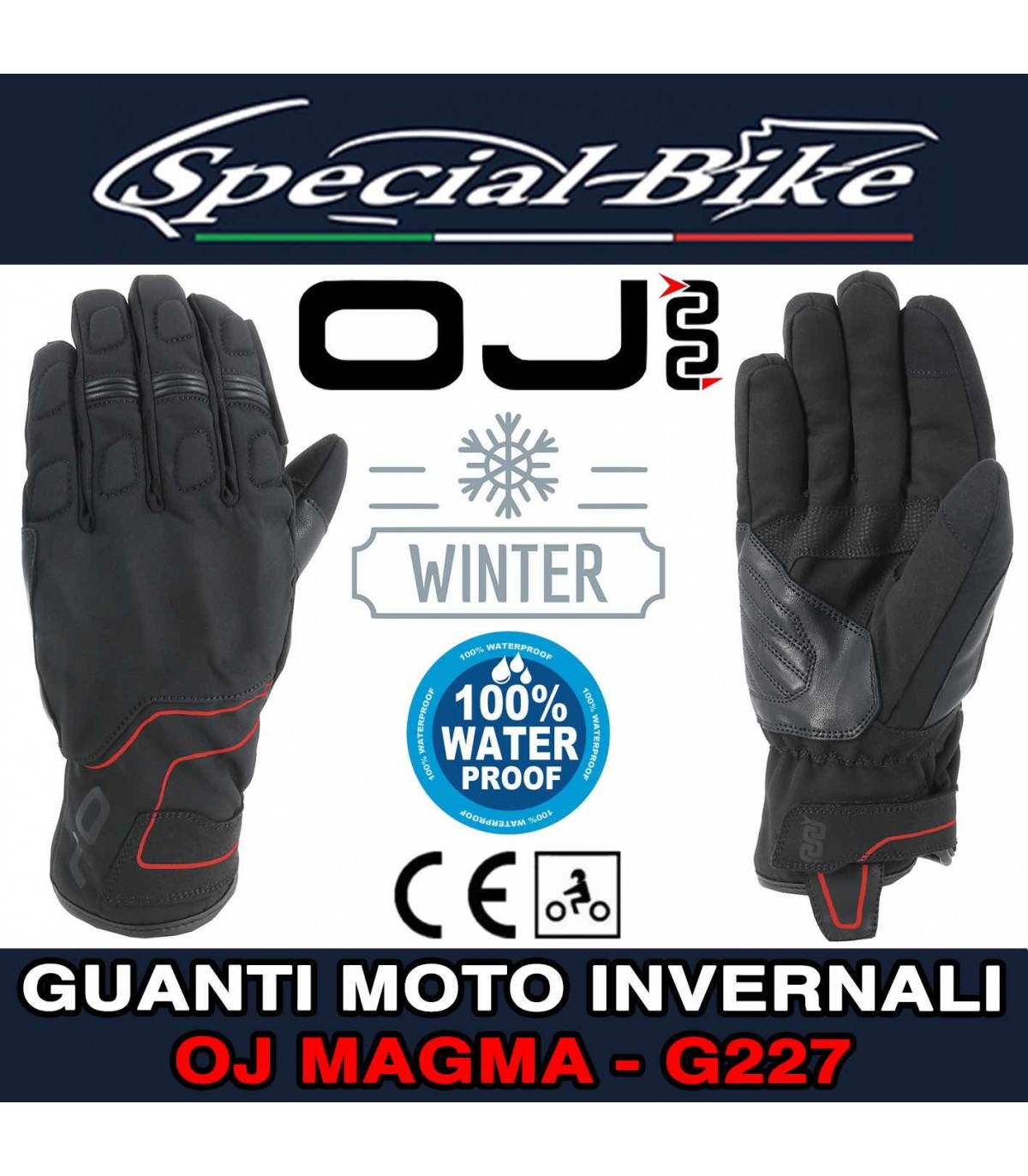 Guanti Moto Invernale JS Skiki