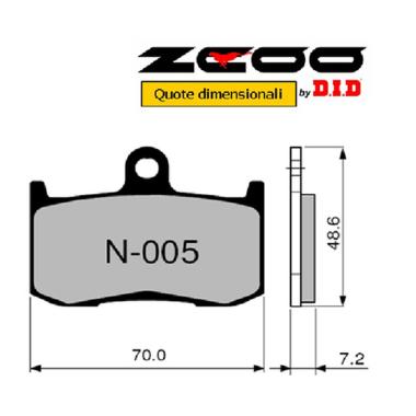 COPPIA PASTIGLIE RACING N005 EX (x 1 PINZA)