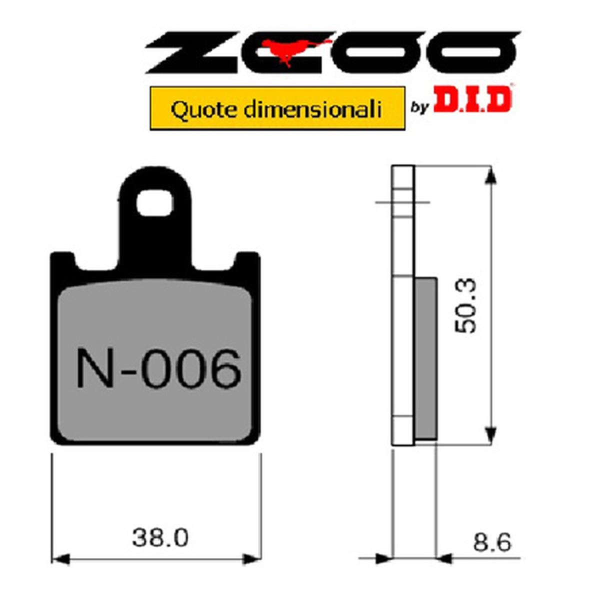 COPPIA PASTIGLIE RACING N006 EX (x 1 PINZA)