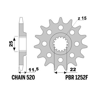 Pignoni ktm z16 18nc c.520+fori