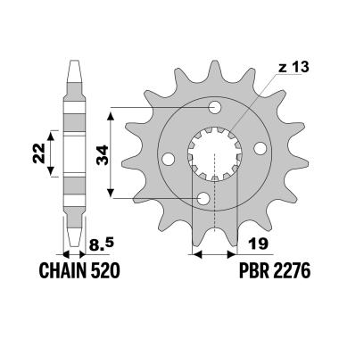 Pignoni z15 ktm 390 duke 18nc c.520