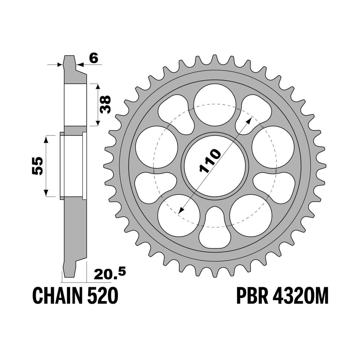 Corone ducati z45 ergal +duro c.520