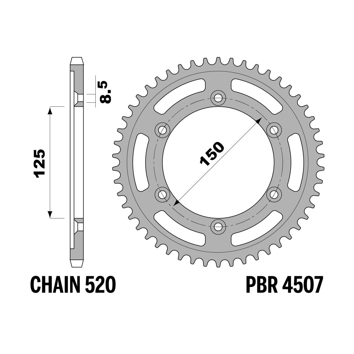 Corone ktm z46 acciaio c.520