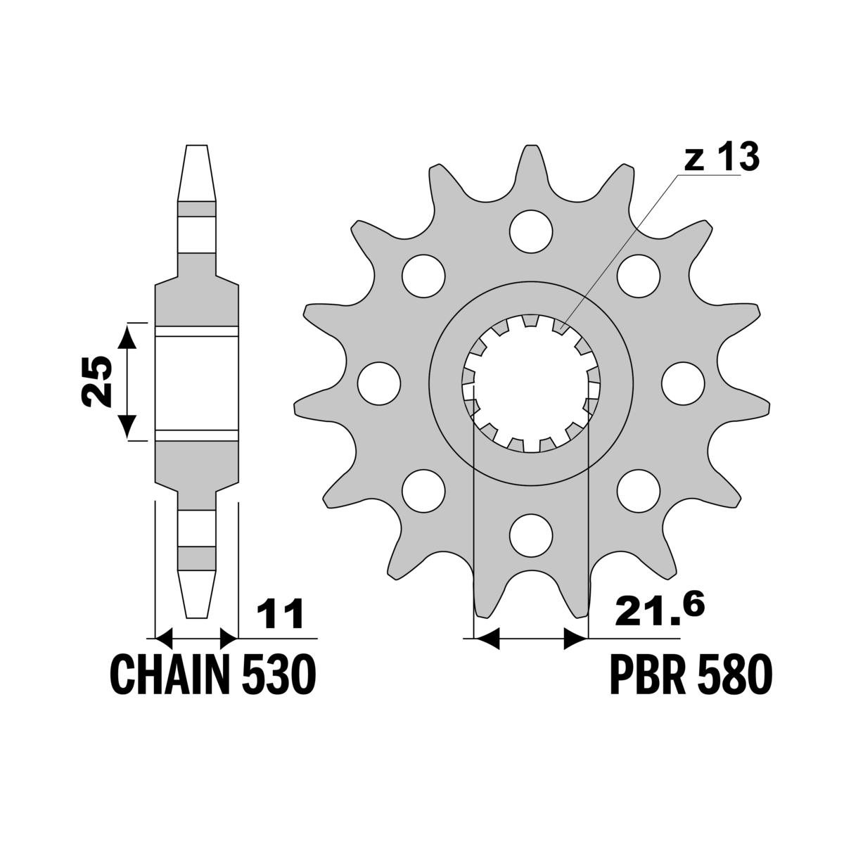 Pignoni z15 18nc cat.530