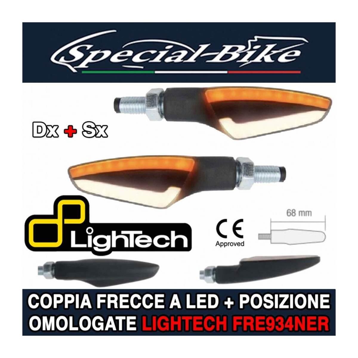 Frecce + luce bianca anteriore ( Coppia Indicatori Omologati E...)  ( Indicatori di Direzione e Fari Posteriori,Freccie Omologate )