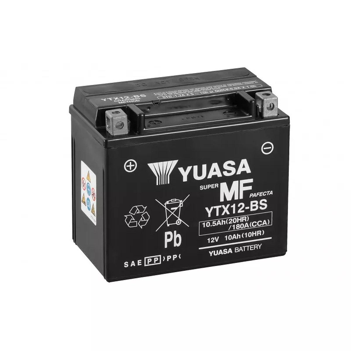 Batteria yuasa ytx12-bs (sigillata con acido a corredo) 12v/10ah
