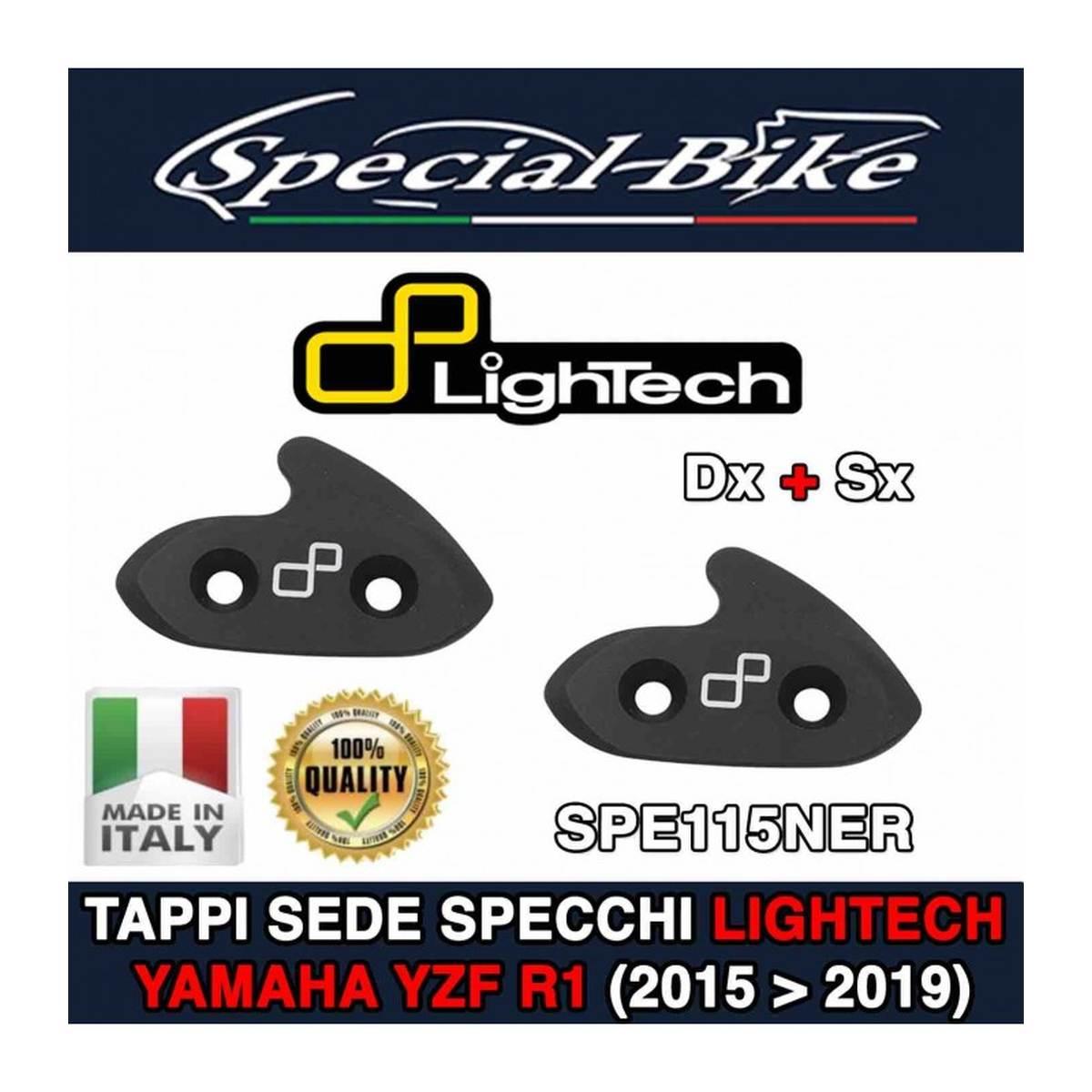 Coppia Tappi Sede Specchio Nero Opaco ( Specchietti,Tappi Specchio )