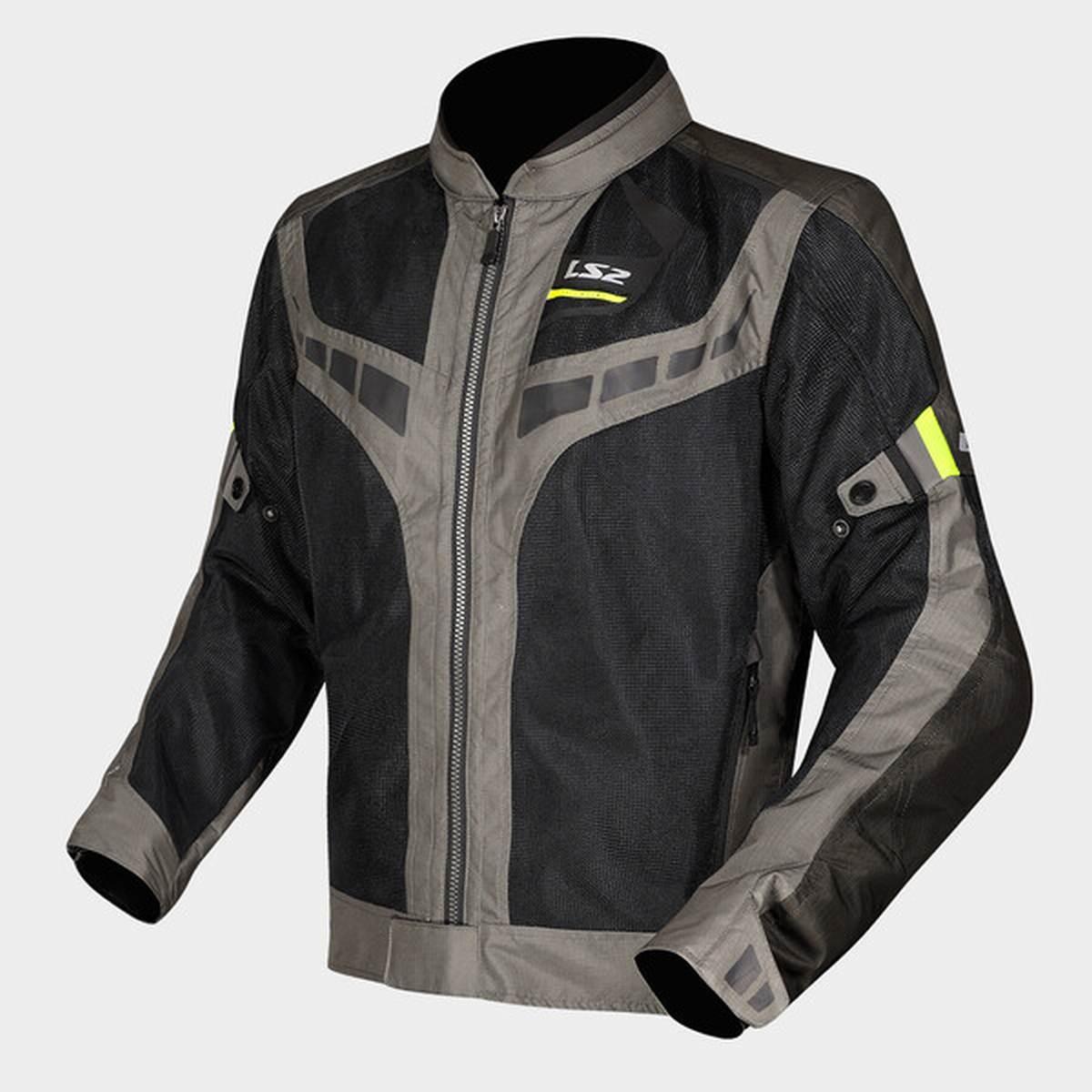 Ls2 garda air man jacket green black h-v yellow