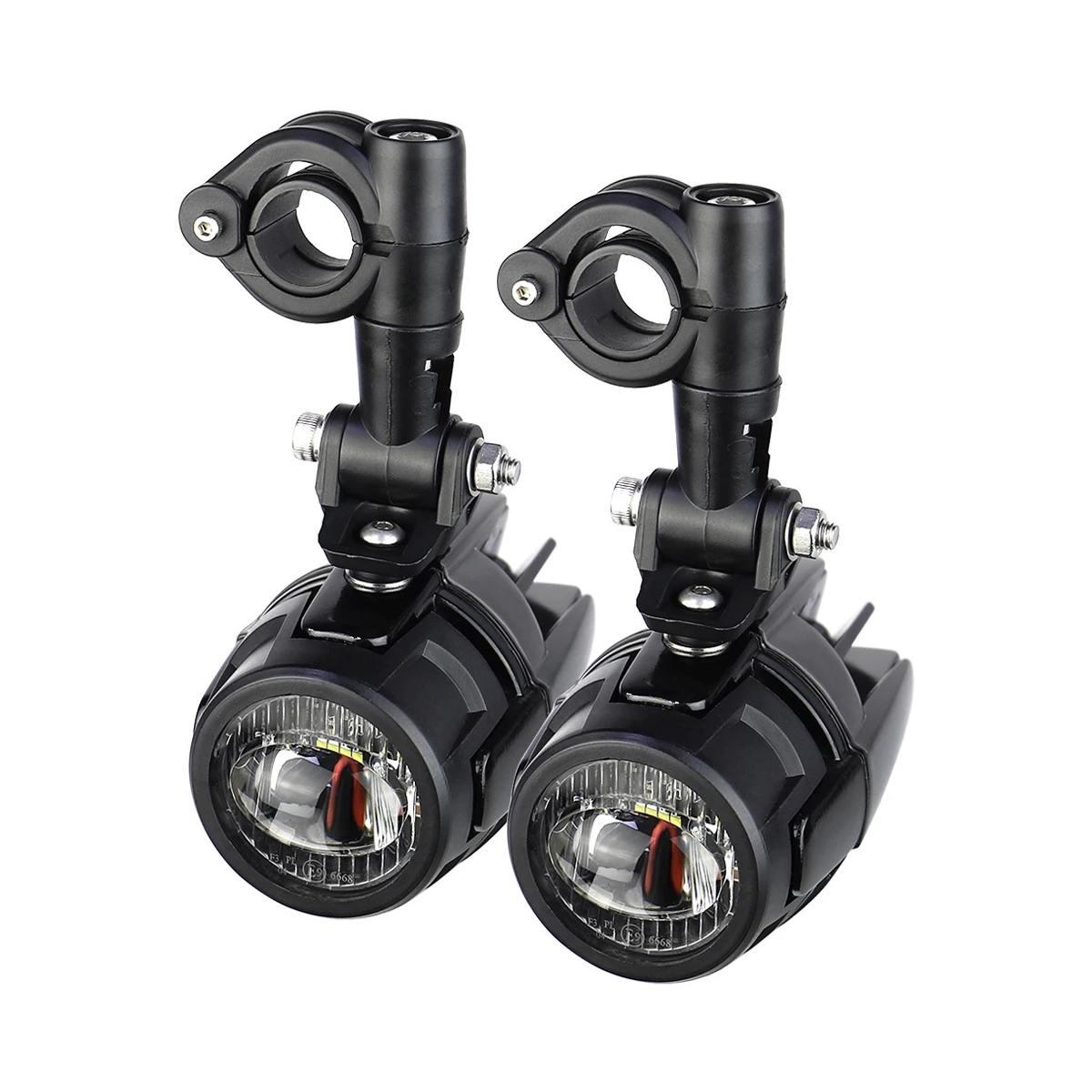 Faretti Led Moto Universali 40W + Griglie Off-Road