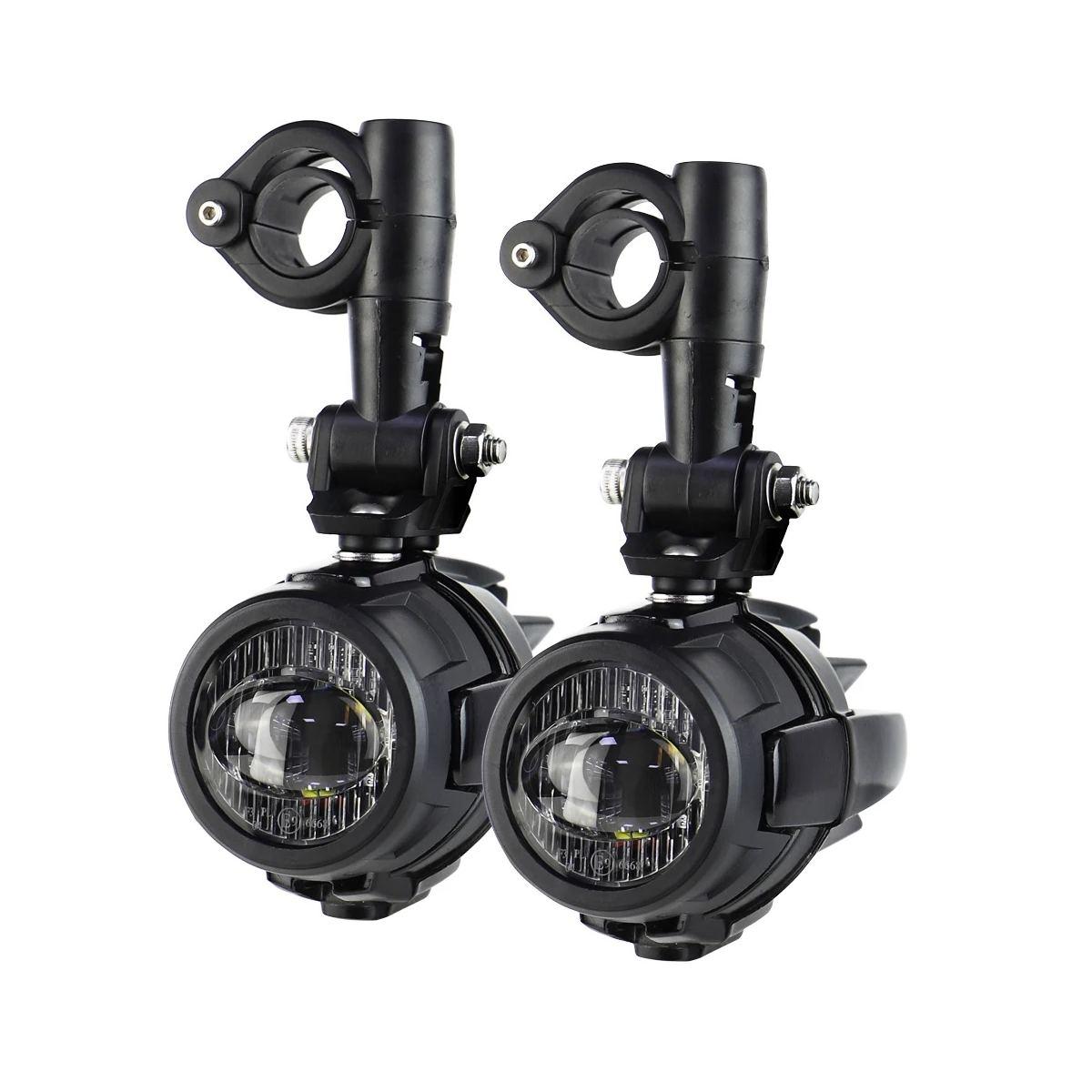 Faretti Led Moto Universali 40W + Griglie Off-Road