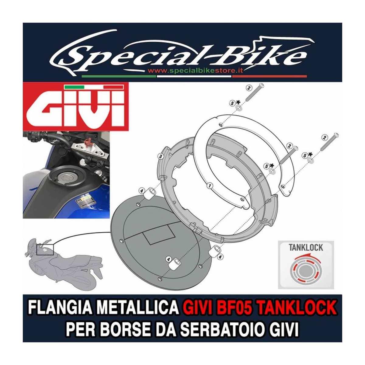 Flangia GIVI per borse da serbatoio TANKLOCK, TanklockED BF05