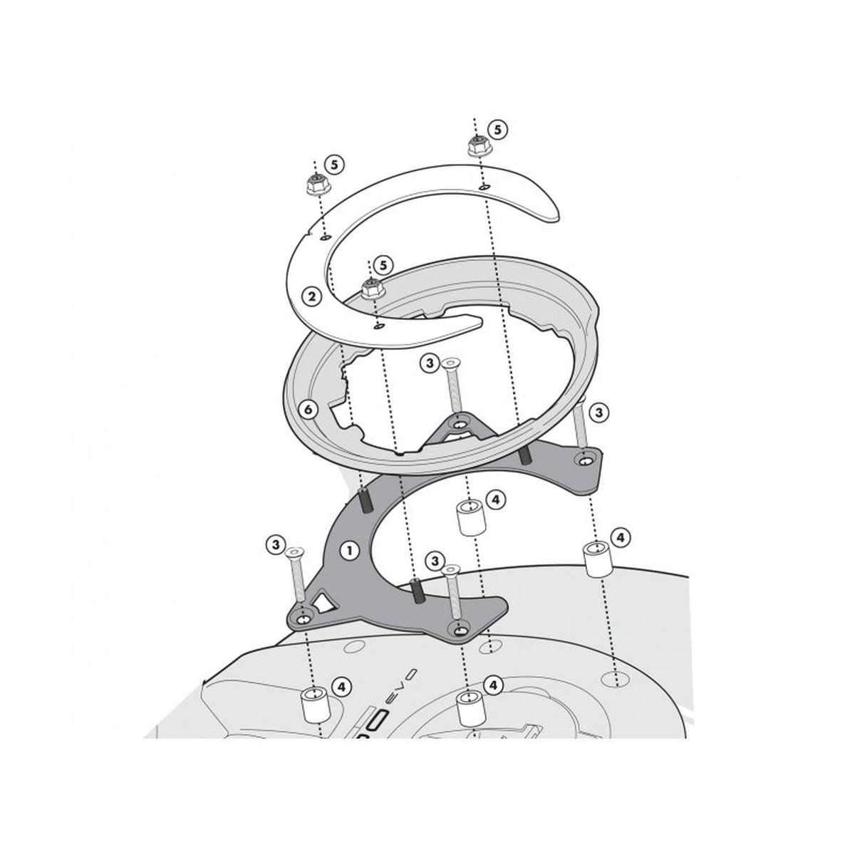 Flangia GIVI per borse da serbatoio TANKLOCK, TanklockED BF09