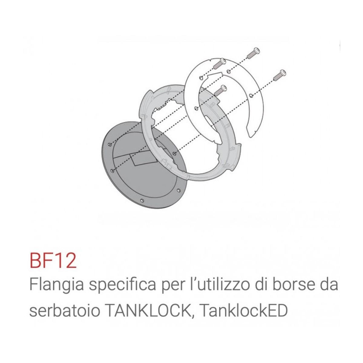 Flangia GIVI per borse da serbatoio TANKLOCK, TanklockED BF12