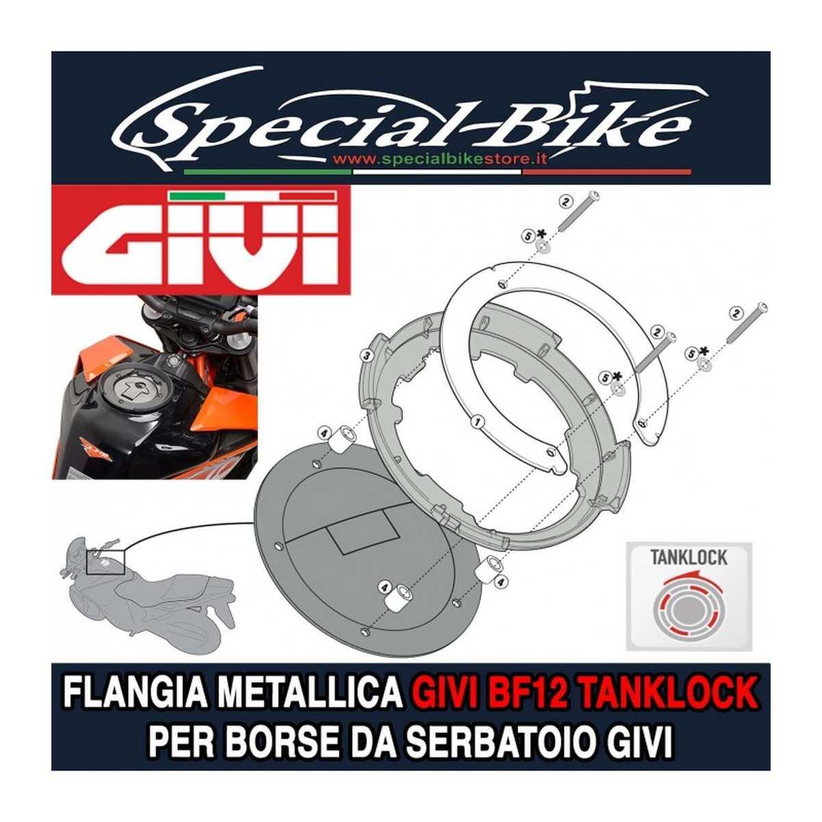 Flangia GIVI per borse da serbatoio TANKLOCK, TanklockED BF12