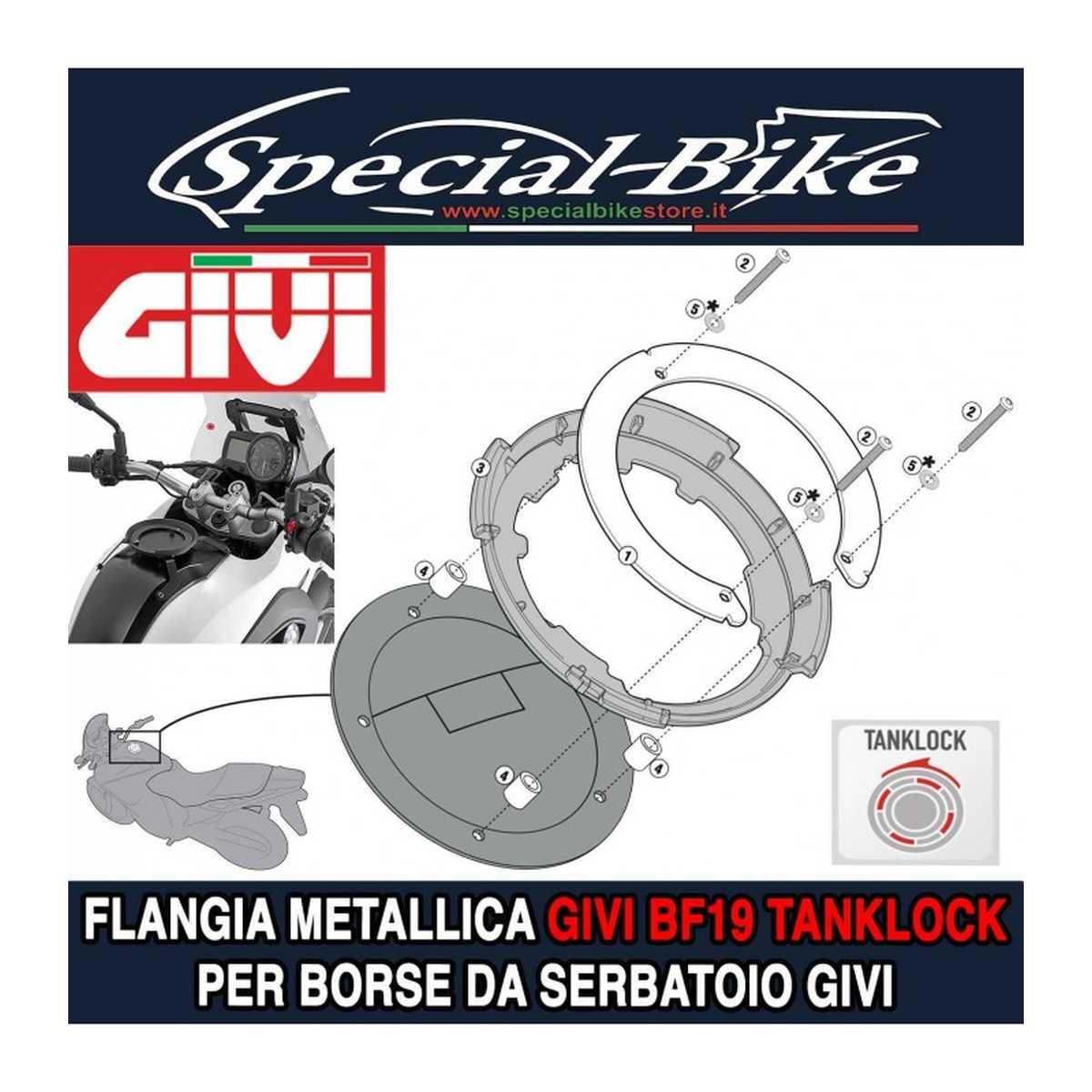 Flangia GIVI per borse da serbatoio TANKLOCK, TanklockED BF19