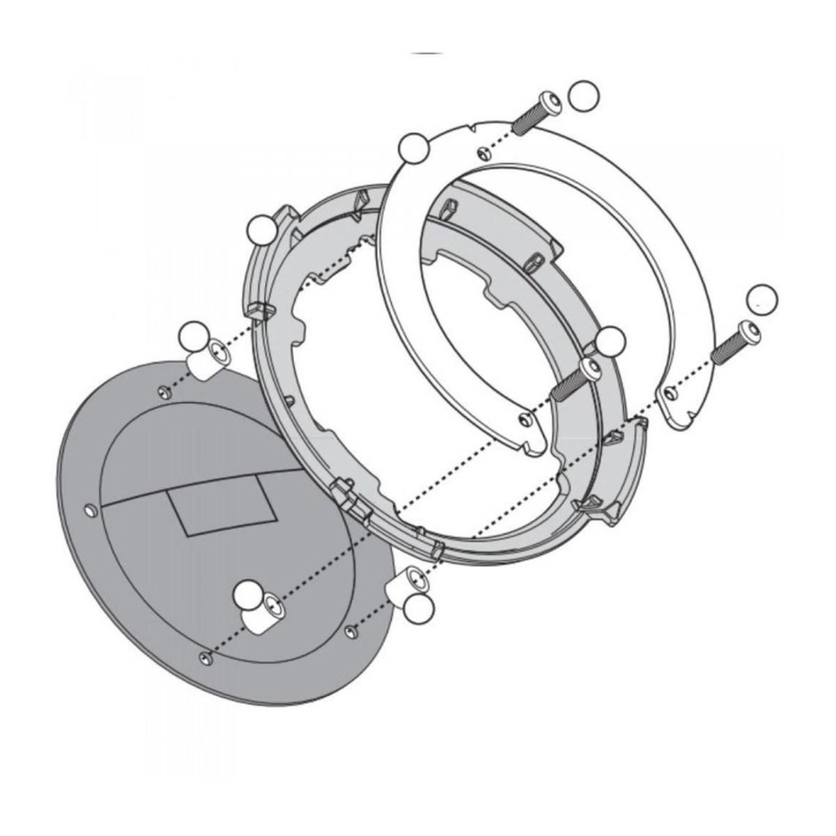 Flangia GIVI per borse da serbatoio TANKLOCK, TanklockED BF30