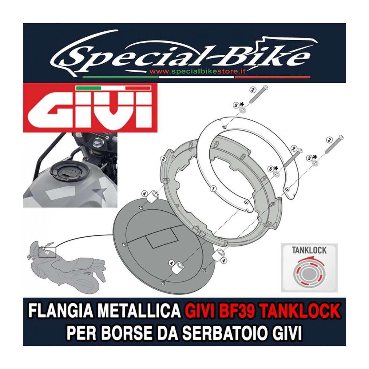 Flangia GIVI per borse da serbatoio TANKLOCK, TanklockED BF39