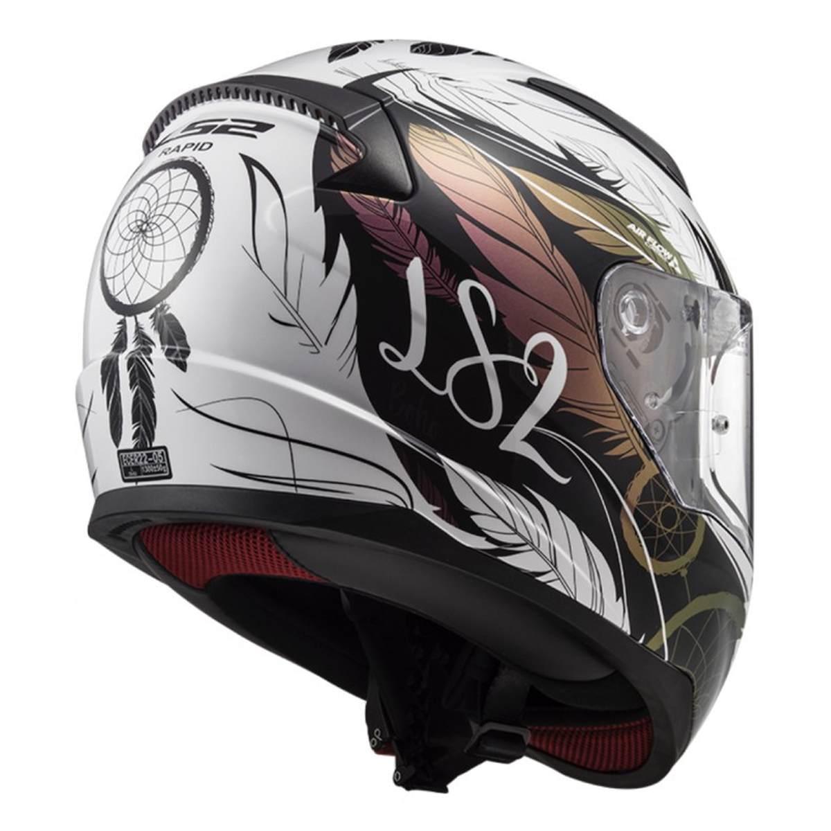 Ls2 ff353 rapid ii boho white black pink