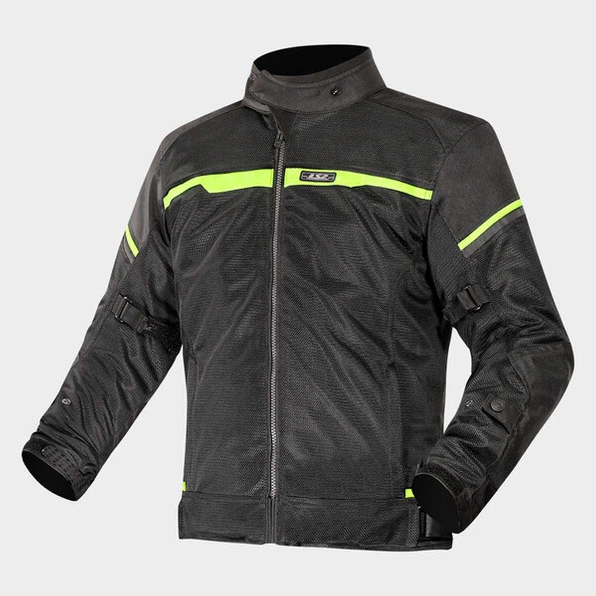 Ls2 riva lady jacket black neon yellow