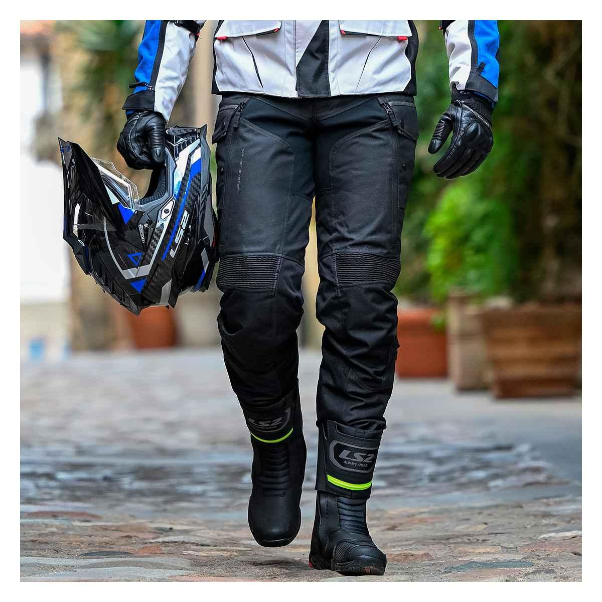 Ls2 travel pantalone uomo nero - grigio scuro