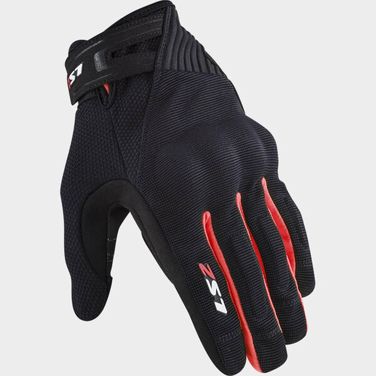 Ls2 dart 2 man gloves black red